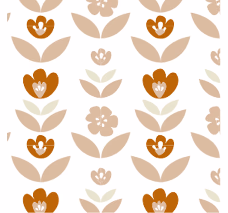 Vintage tapeta cvetovi iz 70. let - TenStickers