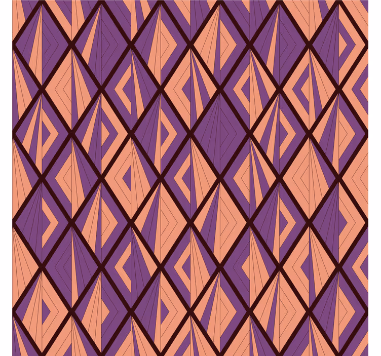 Geometric diamond motif geometrijski zidni papir - TenStickers