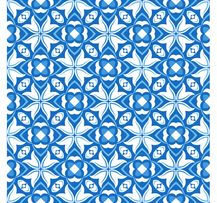 Modern blue vase hampton style vintage tapeta - TenStickers