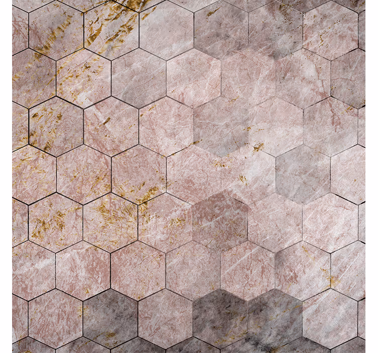 Hexagonal pattern with ombre effect vintage tapeta - TenStickers