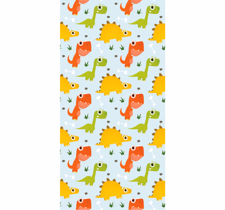 Tapeta z dinozavri majhen vzorec dinozavrov - TenStickers
