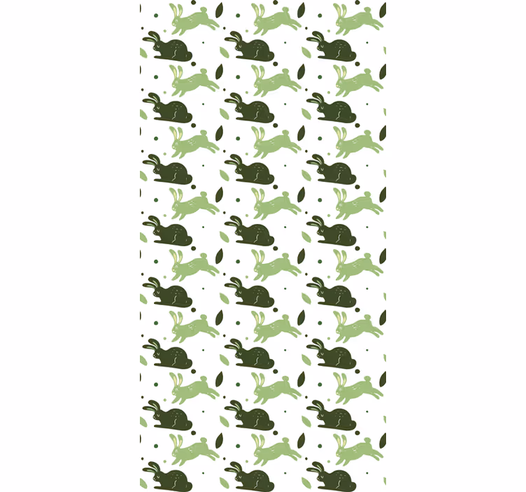 Tapeta z dinozavri z zelenimi zajčki - TenStickers