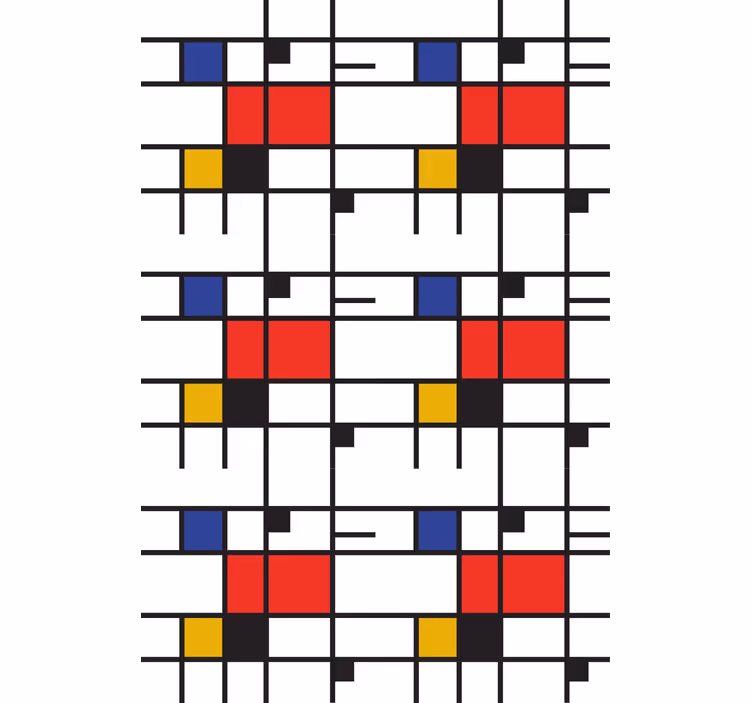 Moderno tapeta za stene mondrianova geometrijska umetnost - TenStickers