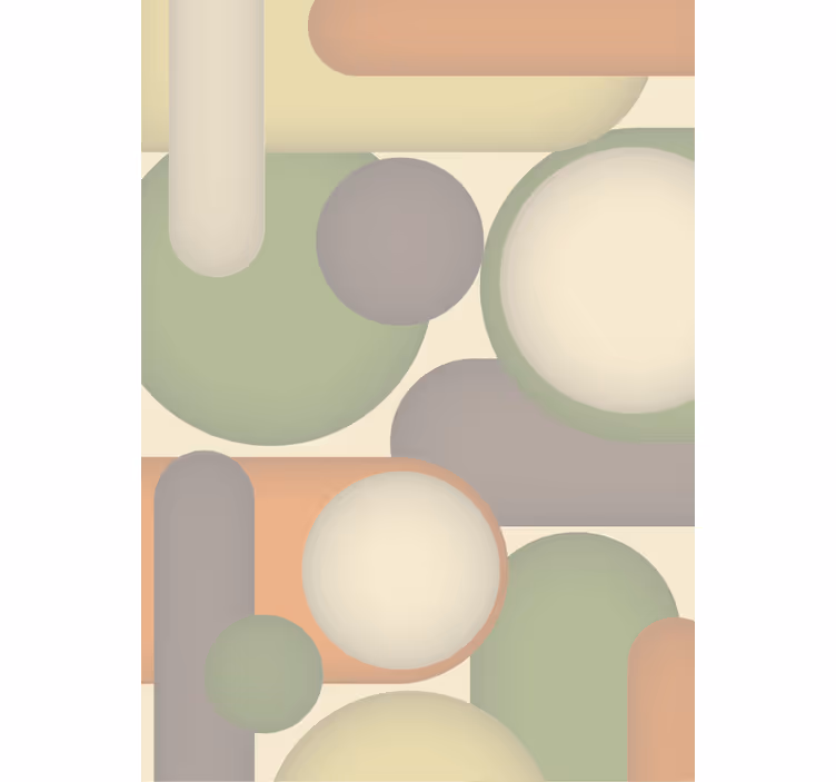 Moderno tapeta za stene geometrijski krožni vzorec - TenStickers