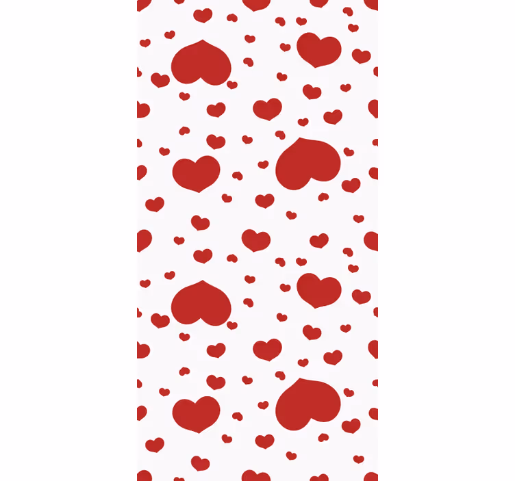 Moderno tapeta za stene srčki in veliki srčki - TenStickers