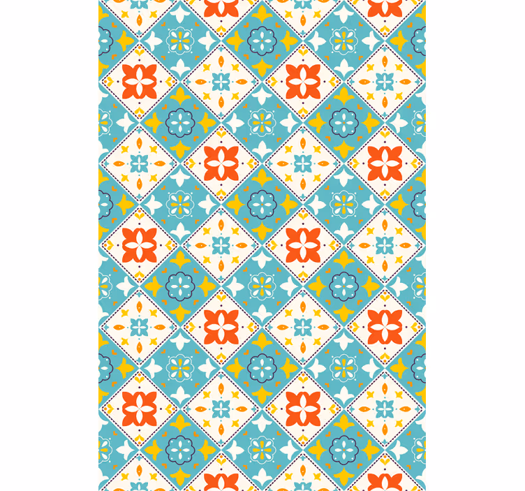 Kopalniški tapeta modro-bež ploščice - TenStickers
