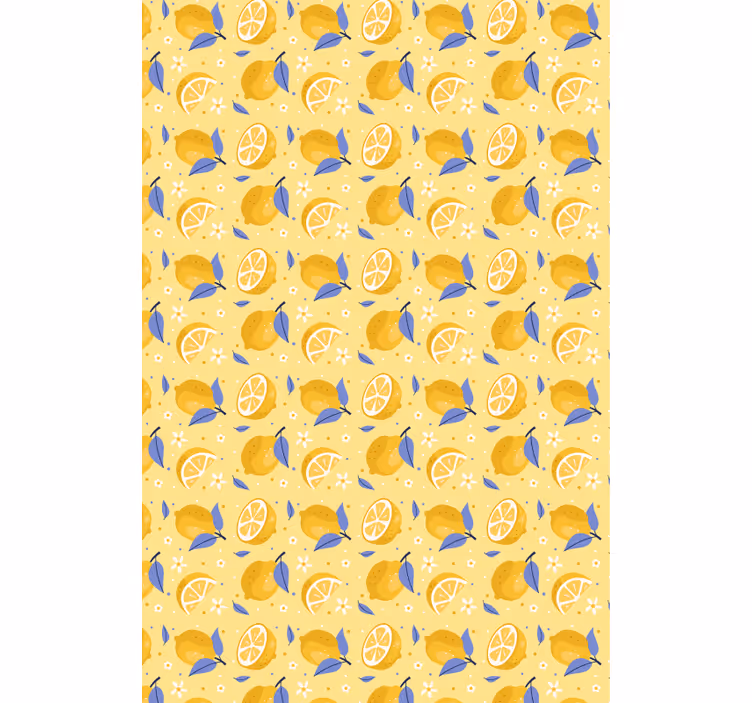 Tapete za kuhinjo radostni limonini vzorci - TenStickers
