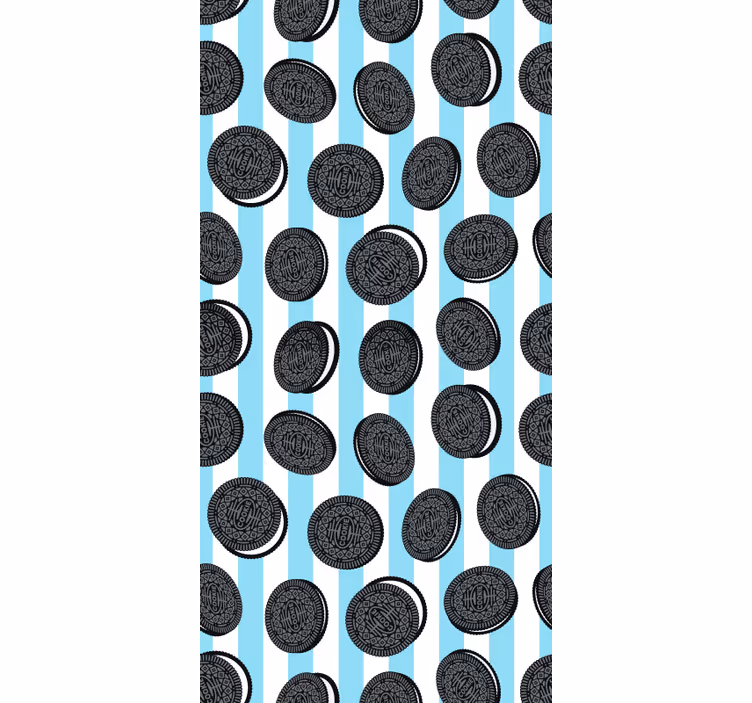 Tapete za kuhinjo v oreo črtastem vzorcu - TenStickers