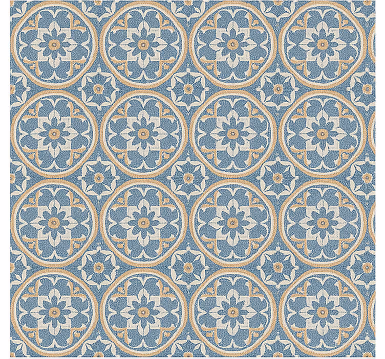 Tapeta za dnevno sobo v azulejo stilu - TenStickers