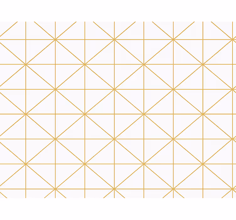 Tapeta za glavno spalnico z zlatimi geometrijami - TenStickers