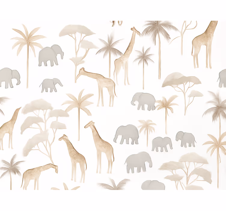 Tapete za otroške sobe savannah otroci - TenStickers