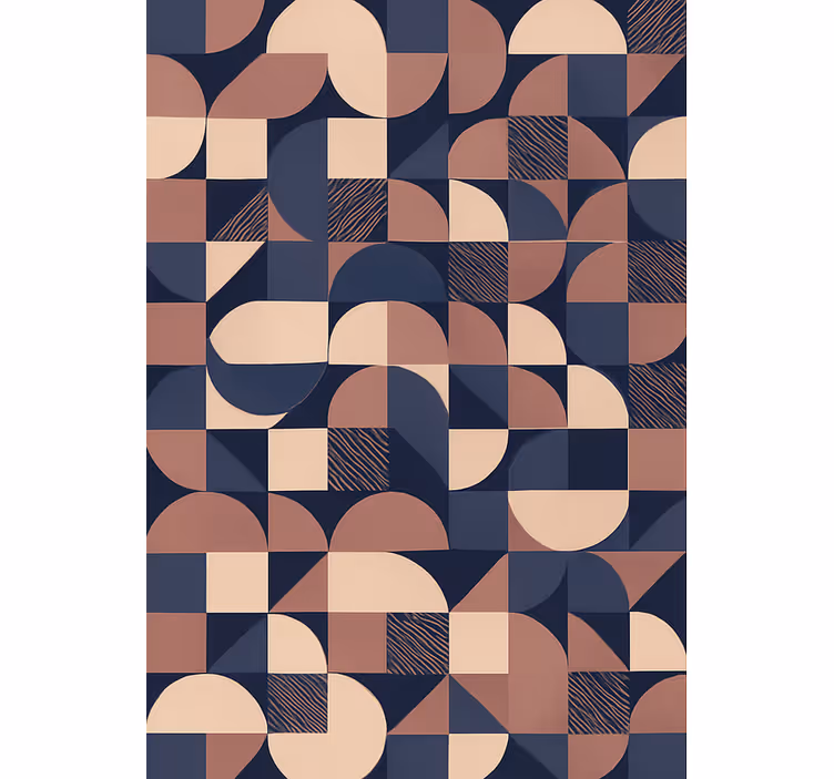 Tapeta za glavno spalnico abstraktna vijolična geometrija - TenStickers