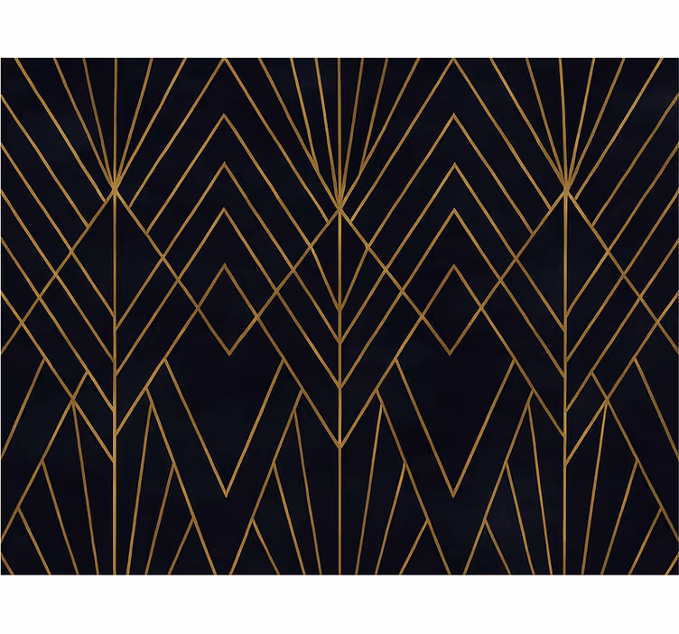 Tapeta za glavno spalnico elegantne zlate figure - TenStickers