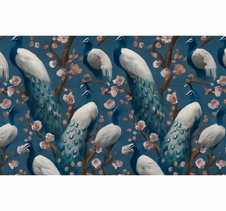 Tapeta za glavno spalnico eleganten lep pavo - TenStickers