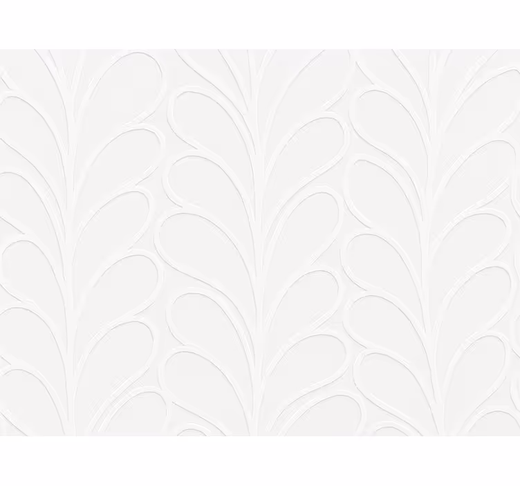 Tapeta za dnevno sobo 3d bela tekstura listov - TenStickers