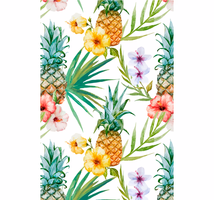 Tapeta z motivom vrtnice naslikana ananas - TenStickers