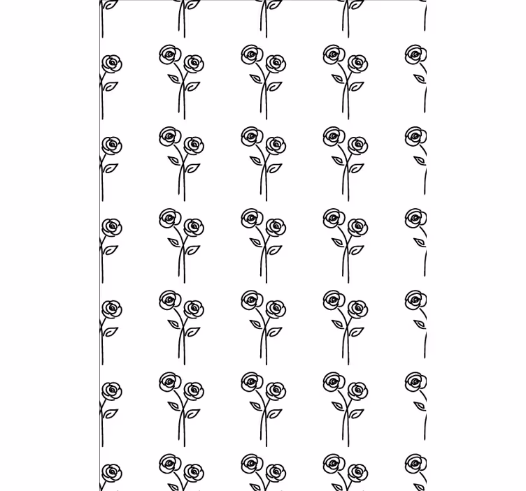 Tapeta z motivom vrtnice minimalistična zasnova dveh vrtnic - TenStickers