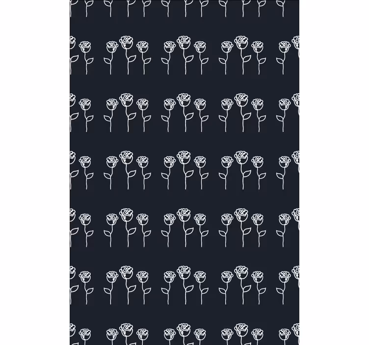Tapeta z motivom vrtnice minimalistična ilustracija vrtnic - TenStickers