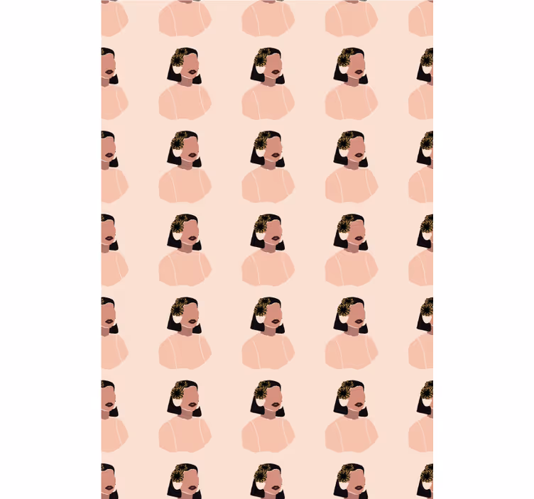 Tapeta z motivom vrtnice obraz ženske s sončnico - TenStickers