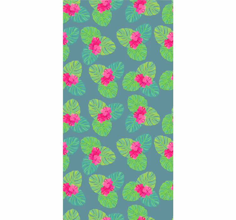 Cvetlični ornamentalni zidni papir magnolija na vodi - TenStickers