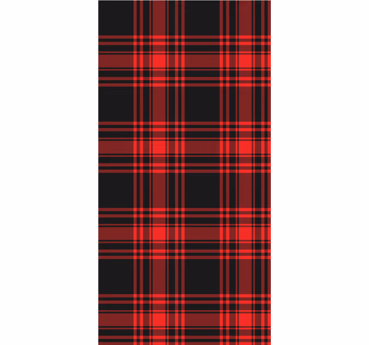 Tapeta za glavno spalnico v tartan vzorcu - TenStickers