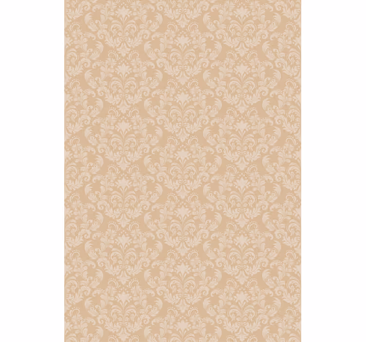 Tapeta za glavno spalnico damast bež vzorec - TenStickers