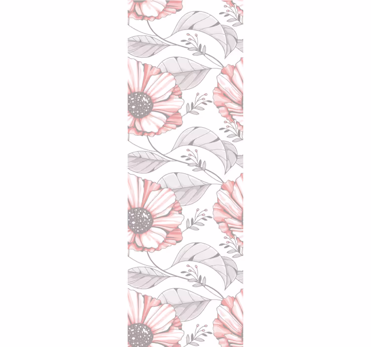 Tapete za spalnice z elegantnim rožnatim magnolijem - TenStickers