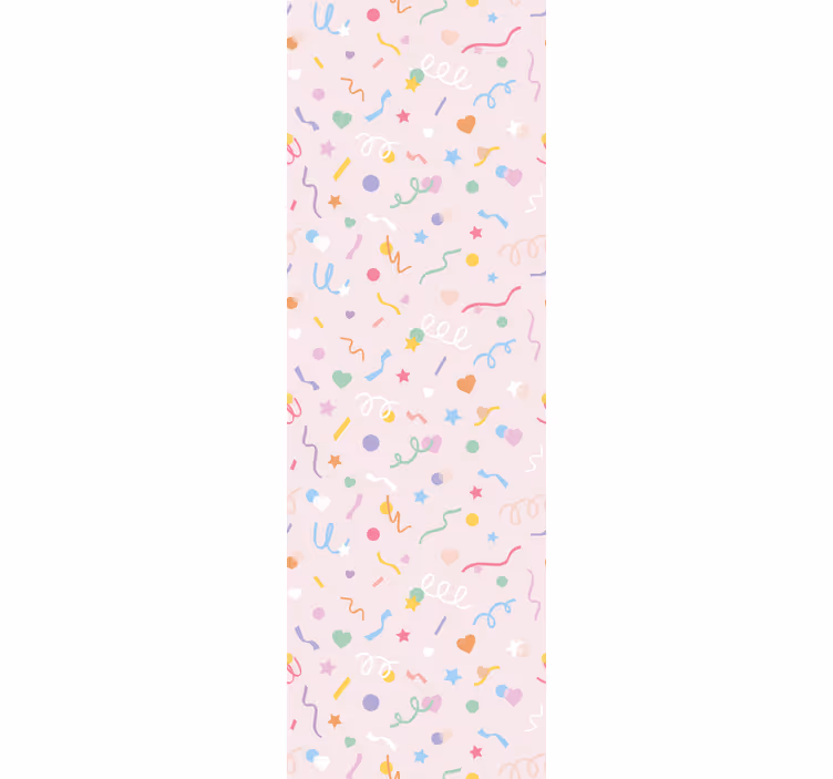 Tapete za spalnice z ljubkim pastelnim konfeti - TenStickers