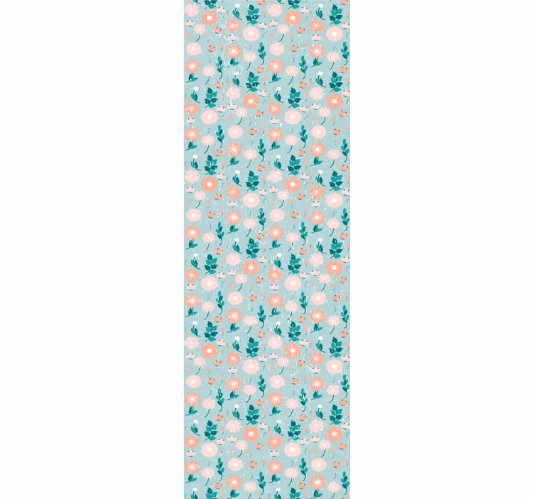 Tapete za spalnice modre cvetlice v shabby chic stilu - TenStickers
