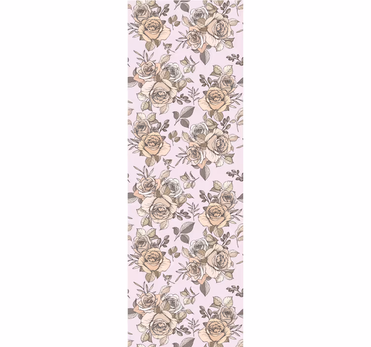 Tapete za spalnice v slogu shabby chic z rožami - TenStickers
