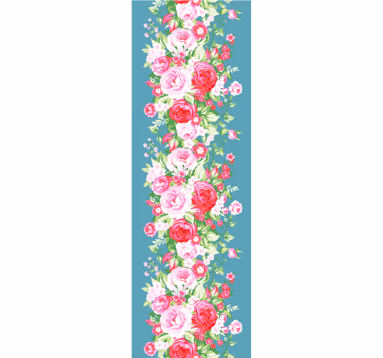Tapete za spalnice v turkiznem shabby chic vzorcu - TenStickers