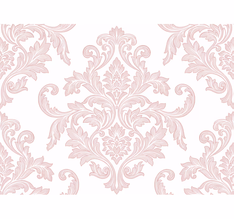 Baročni tapeta rožnati damastni paisley - TenStickers