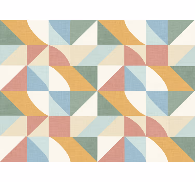 Rustikalni tapeti geometrijski vzorci v svetlih barvah - TenStickers