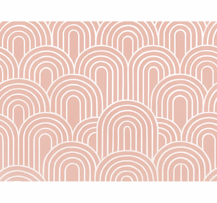 Geometrijski ozadje temno rožnati retro loki - TenStickers