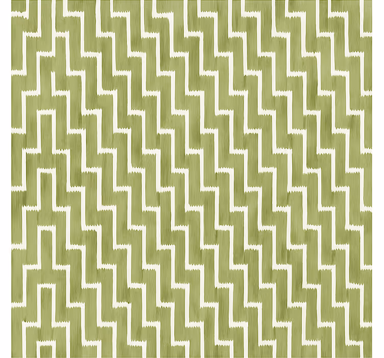 Geometrijski ozadje blato zelena ikat vzorec - TenStickers