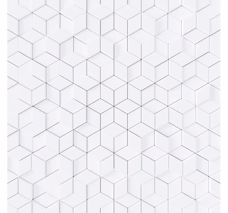 Bela tapeta z geometrijskim vzorcem - TenStickers