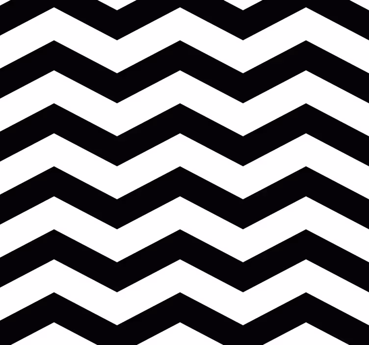 Bela tapeta z belim in črnim chevron vzorcem - TenStickers
