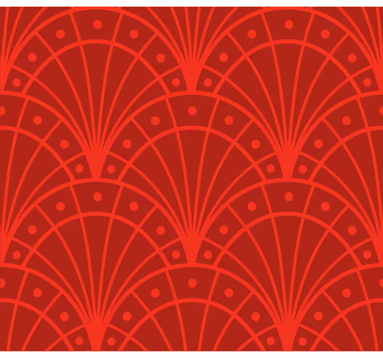 Rdeče tapeta elegantni rdeči art deco - TenStickers