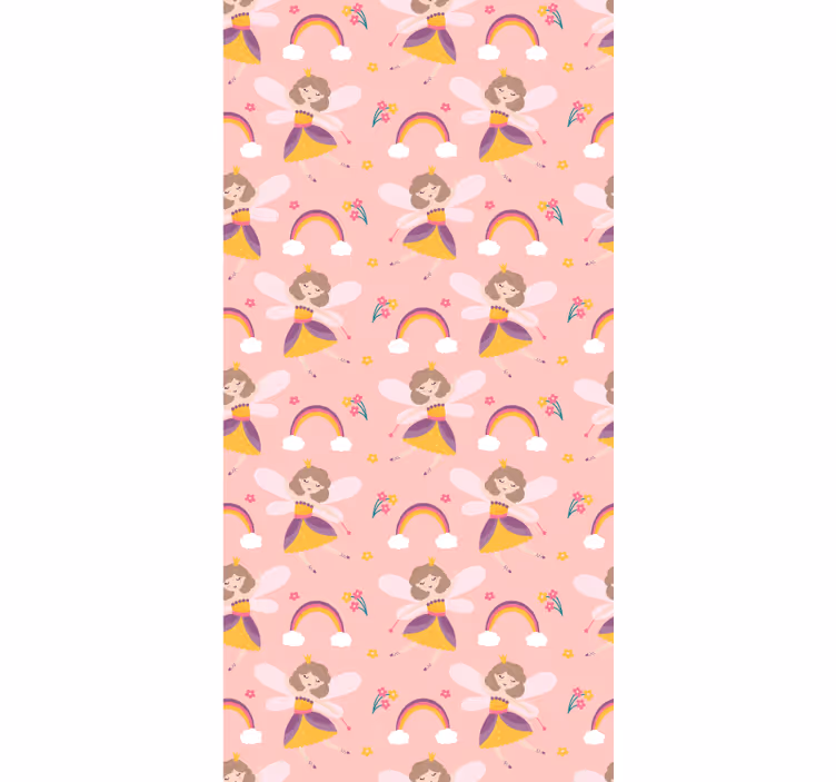 Roza tapeta princesa vila - TenStickers