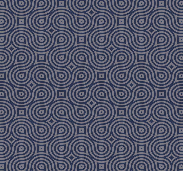 Moderno tapeta modre geometrijske - TenStickers