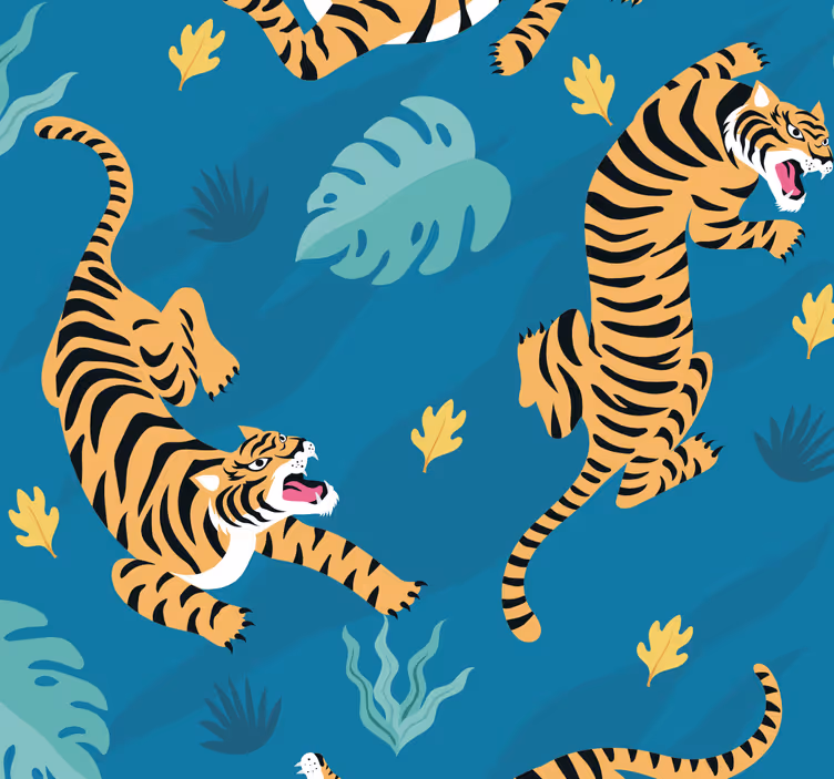 Tigre jedilnica tapeta - TenStickers