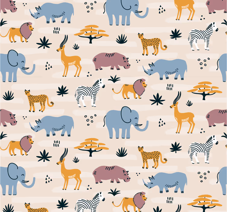 Divje živali tapeta - TenStickers