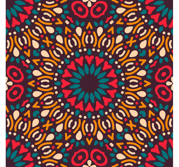 Barvita mandala okrasne tapeta - TenStickers