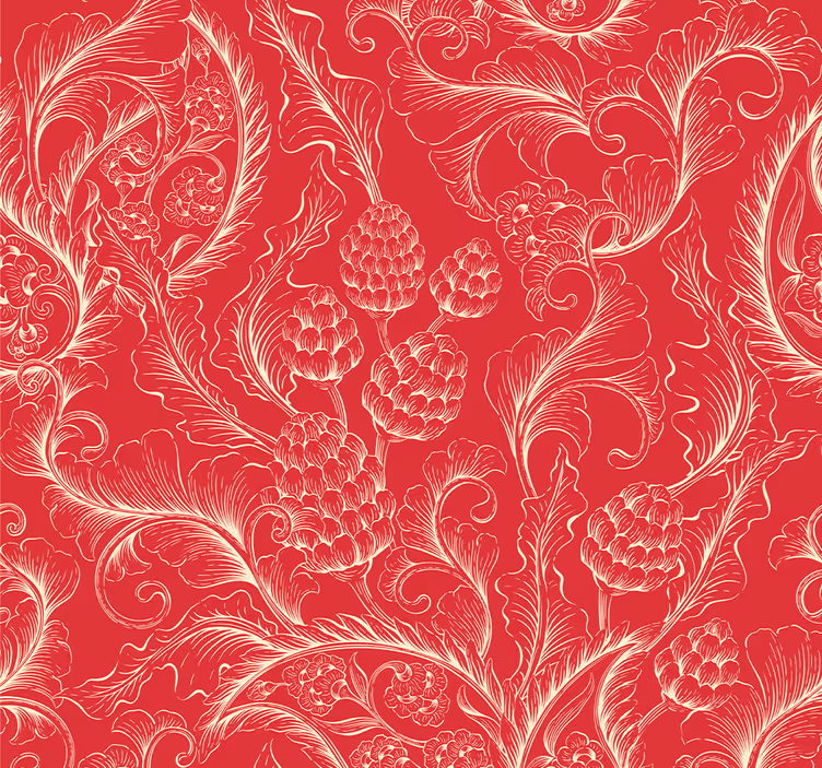 Paisley ilustracije okrasne tapeta - TenStickers