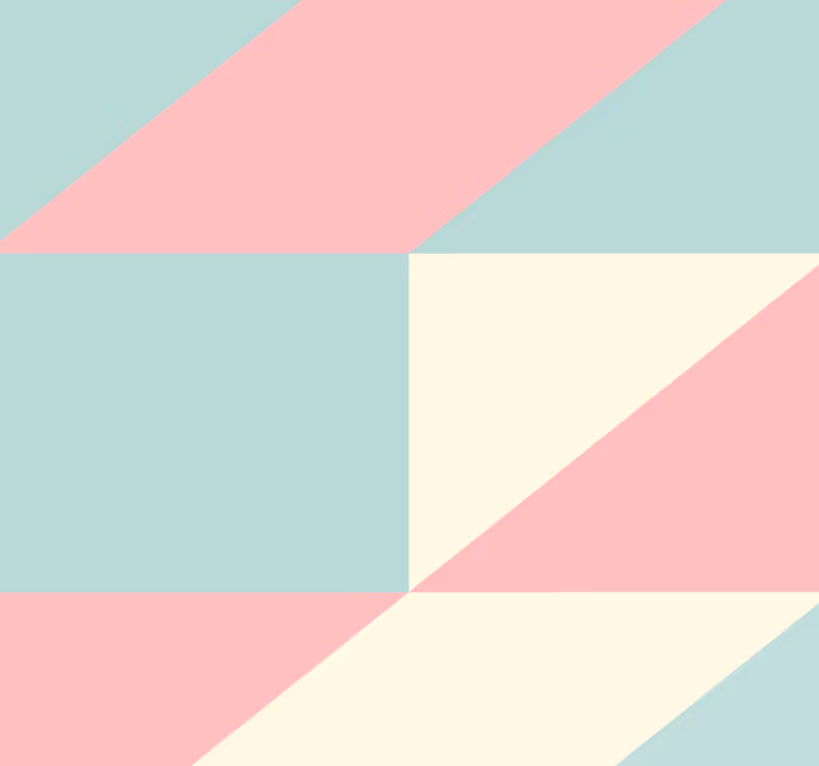 Geometrijski zidni papir pastelni trikotniki - TenStickers