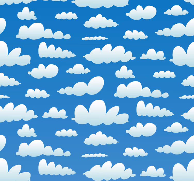 Nebo z oblaki tapeta dnevne sobe - TenStickers