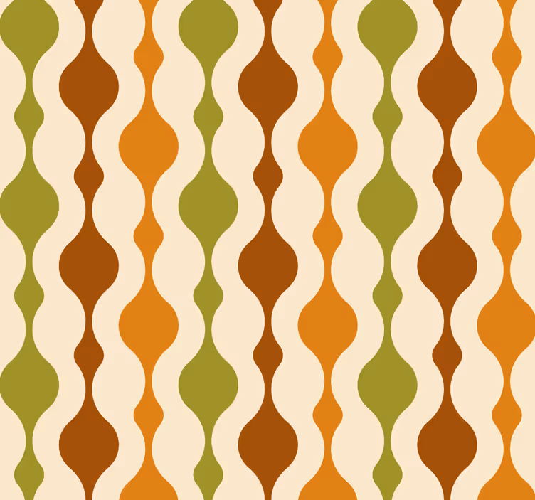 70-letne črtaste slike vintage tapeta - TenStickers