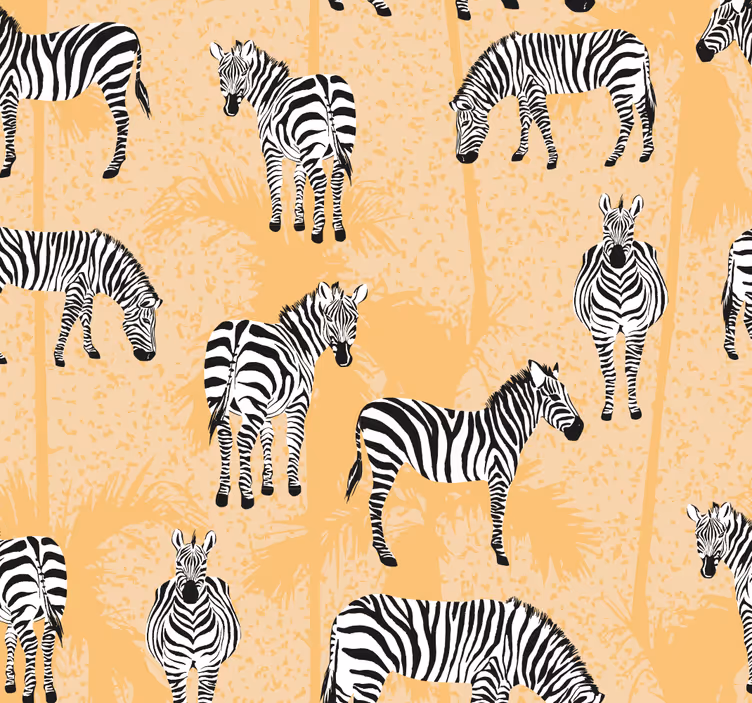 Motiv zebre zebra vzorec tapeta - TenStickers