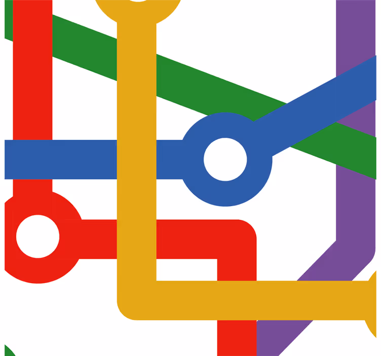 Zemljevid podzemne železnice tapeta tapeta - TenStickers