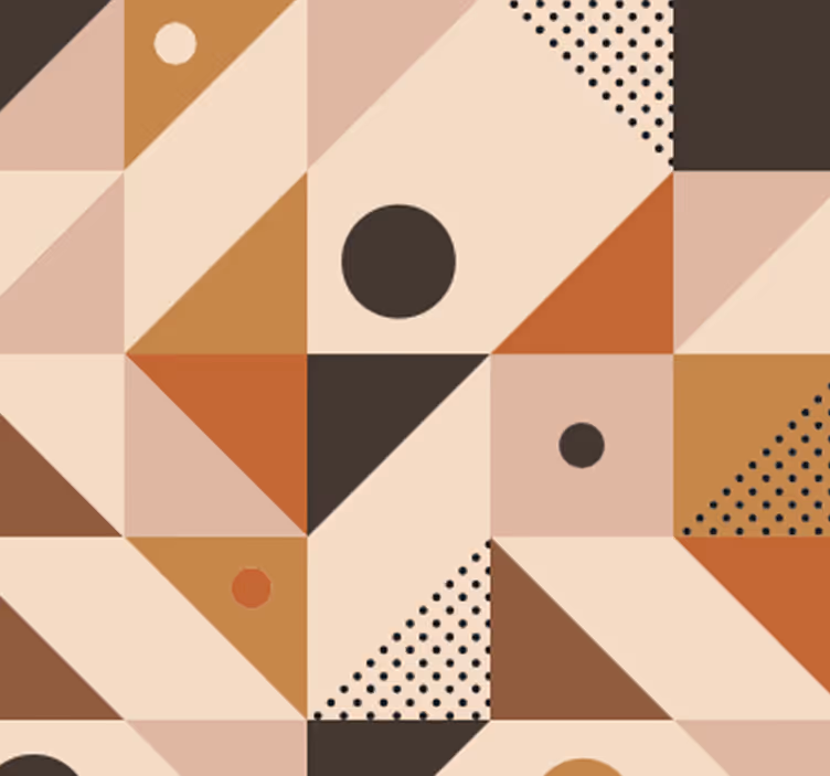 Harmonija geometrijskih oblik geometrijski zidni papir - TenStickers